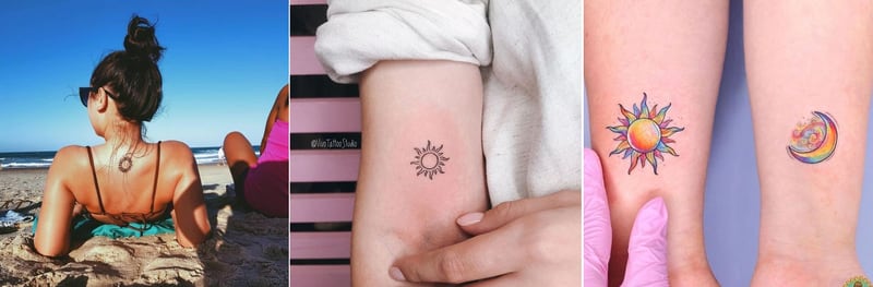 Tatuagens femininas de sol