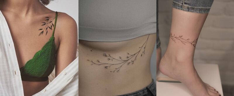 Tatuagens femininas com ramo