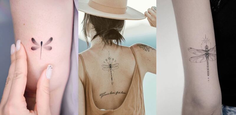 Tatuagens femininas de libélula