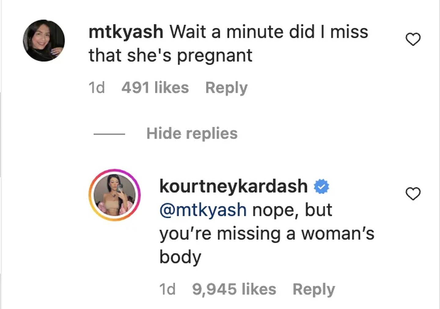 Kourtney Kardashian se enfurece com comentários sobre gravidez em suas fotos
