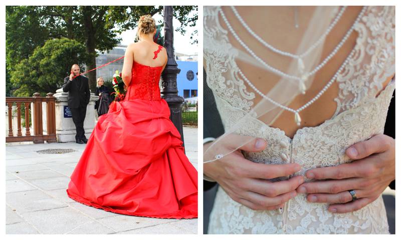 Hombre exige a su novia usar vestido rojo en su boda porque "no es virgen": engañaría a invitados