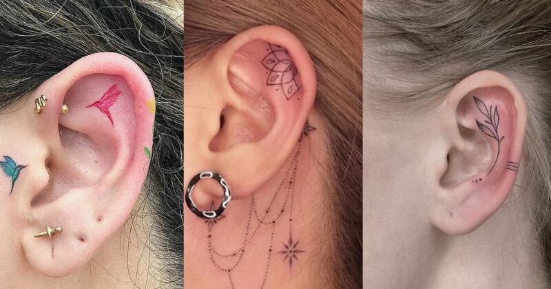 pequenas tatuagens de orelha