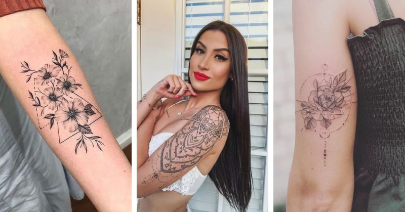fotos tattoo no braço feminina