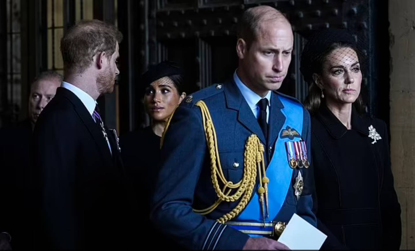 el Príncipe William , Kate, Harry y Meghan