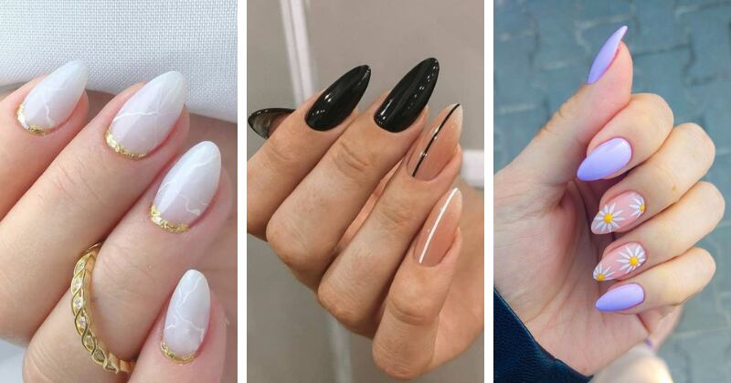 Unhas amendoadas delicadas