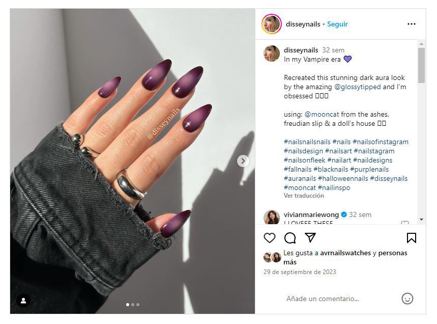 El 'dark nail art' es sofisticado y nunca pasa de moda