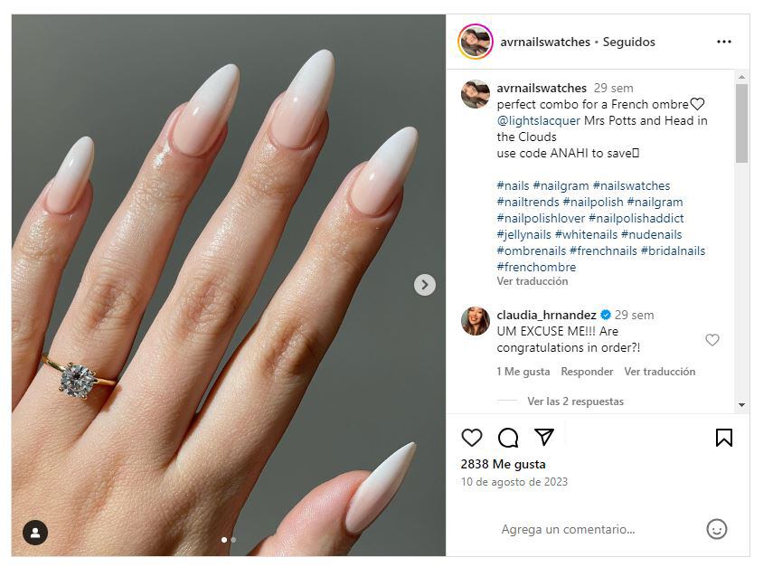Las uñas para novias deben ser elegantes y sobrias, pero también únicas