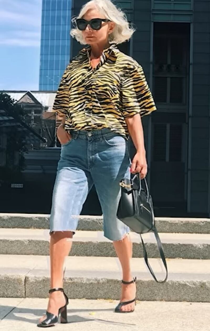 animal print e bermuda