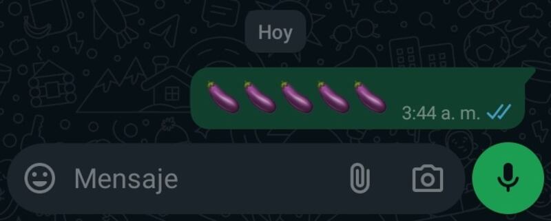 La berenjena es uno de los 'emojis' que más confusión que genera entre usuarios de WhatsApp