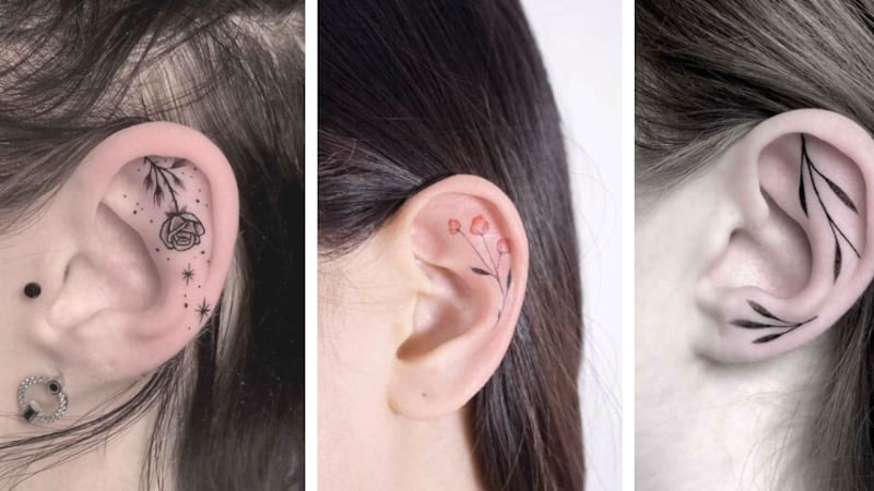 Tatuagens femininas na orelha