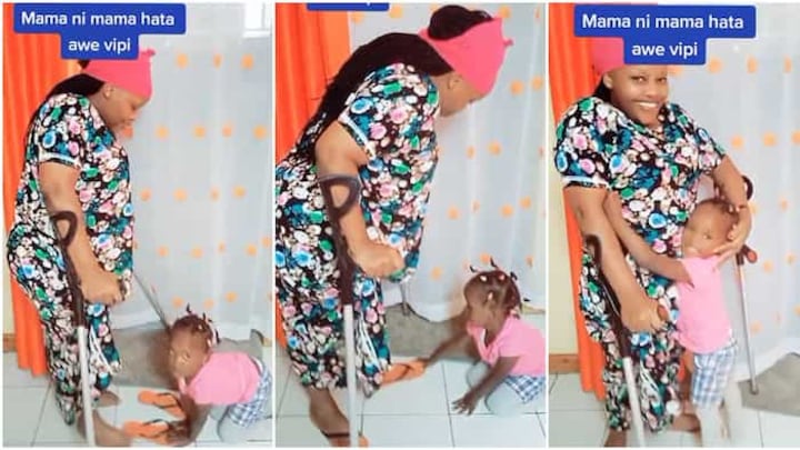 “Você é incrível”: garotinha ajuda sua mãe com deficiência e vídeo viral derrete corações