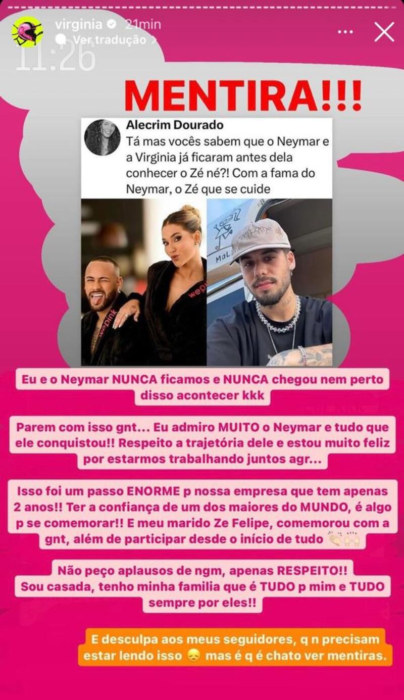 Virginia Fonseca via Instagram Story