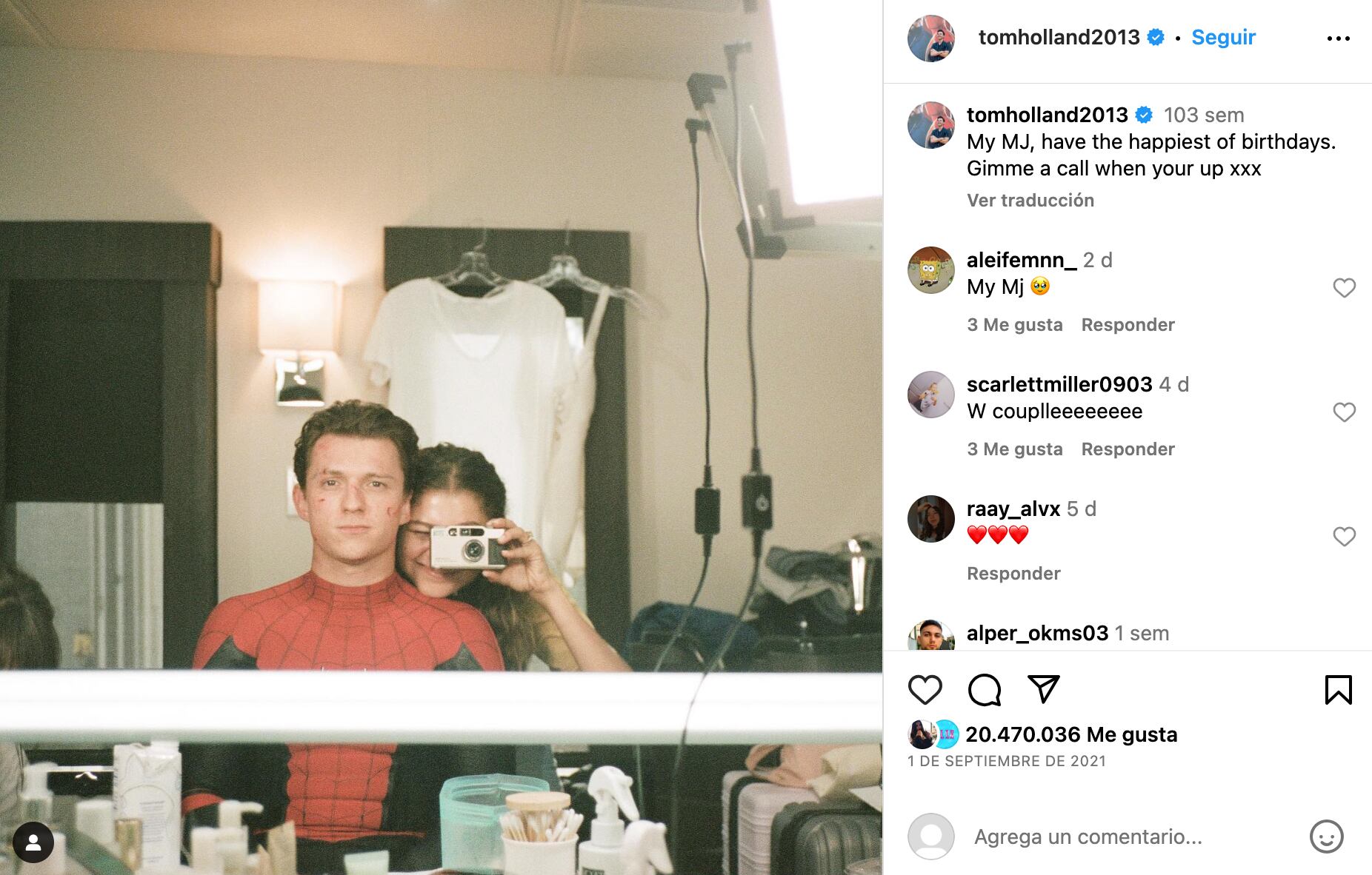 Zendaya y Tom Holland
