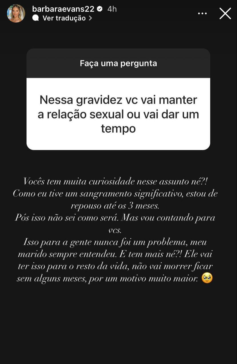 Bárbara Evans via Instagram Story