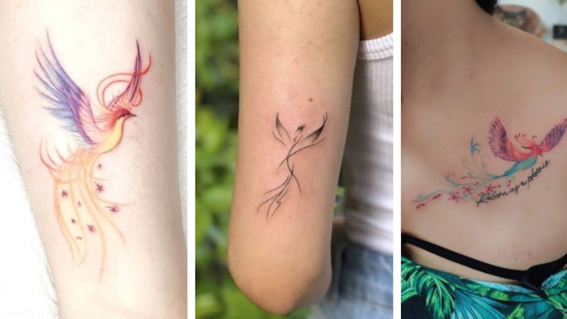 tatuagem feminina de Fênix