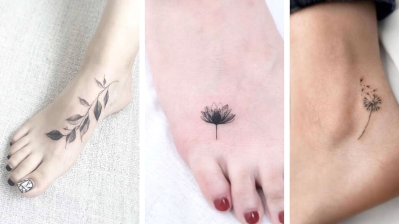 Tatuagens femininas no pé