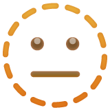 Emoji de cara punteada
