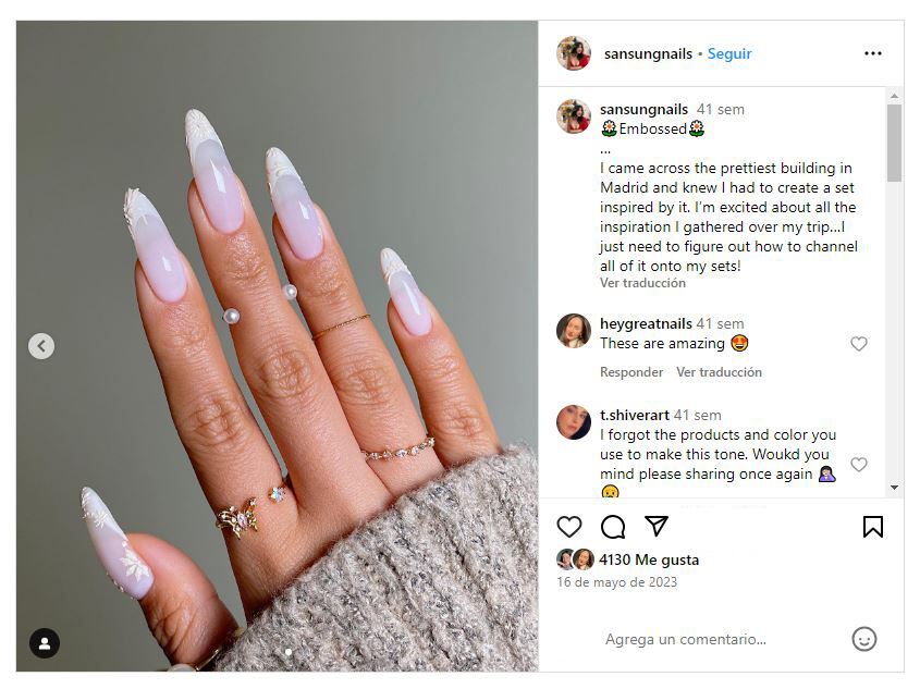 Las uñas para novias deben ser elegantes y sobrias, pero también únicas