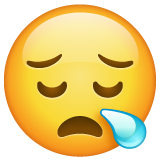 Emoji de cara con moco
