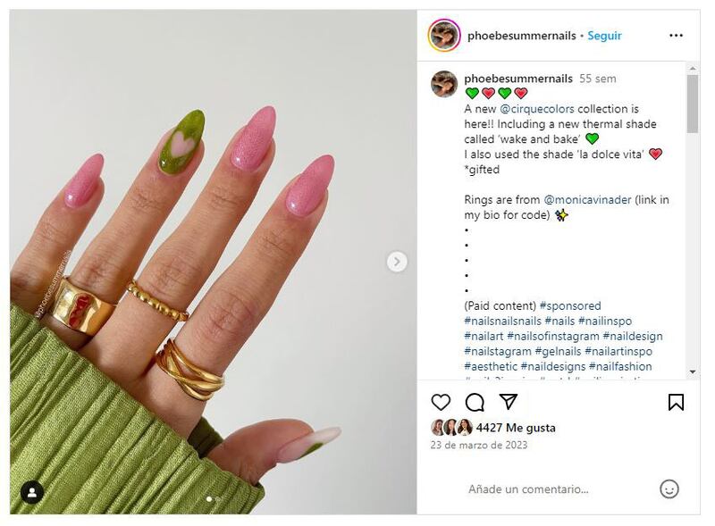 Las 'bubblegum nails' son la última tendencia en cuanto a manicura primaveral