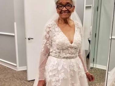 Vídeo emociona ao mostrar idosa realizando o sonho de se vestir de noiva pela primeira vez aos 94 anos